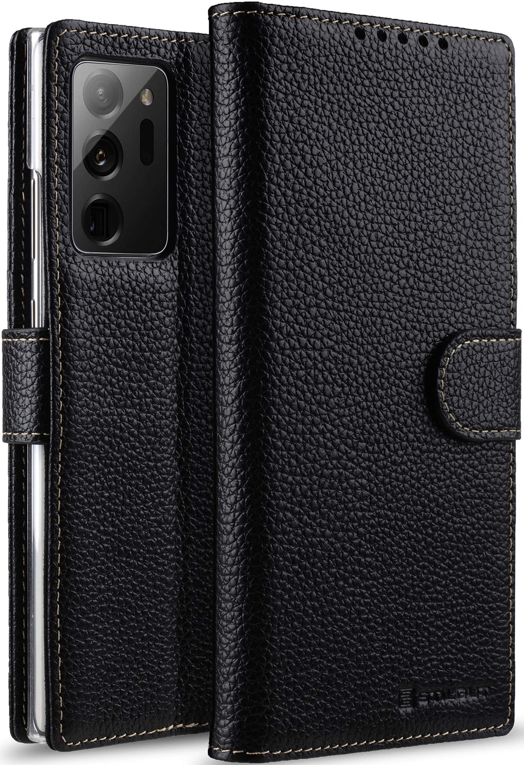 STILGUT Talis kompatibel mit Samsung Galaxy Note 20 Ultra Hülle mit Kartenfach aus Leder, Wallet Cas
