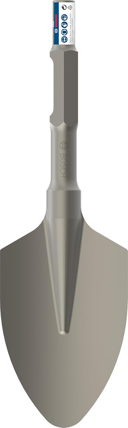 Bosch Professional abgerundeter Spatmeissel mit 30-mm-Sechskantschaft, 30-mm