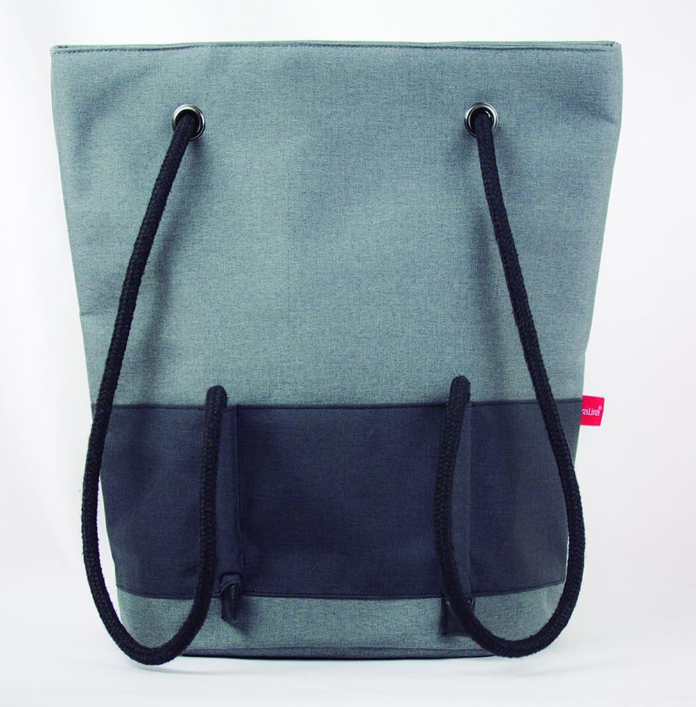 Valira 6165/24 Urban Stone Washed Lunch-Tasche, Nylon, grau-schwarz Modern, Modern