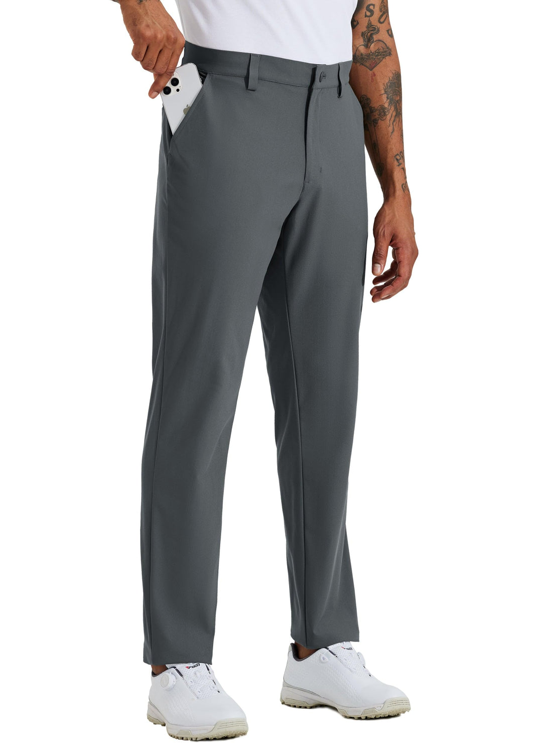 WILLIT Herren Golfhose Stretch Kleid Hose Slim Fit Schnelltrockner Casual Arbeitshose Stretchhose La