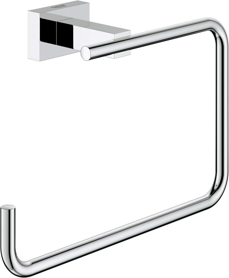 Grohe Essentials Cube Handtuchring, 24 Eckig Einzeln, Eckig Einzeln