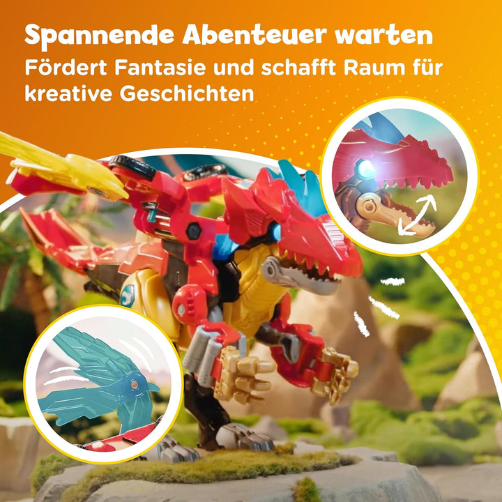 Vtech Switch and Go Dinos - Combo Mega Drache – 2-in-1 Dino-Rennwagen-Transformer mit über 60 Sound-