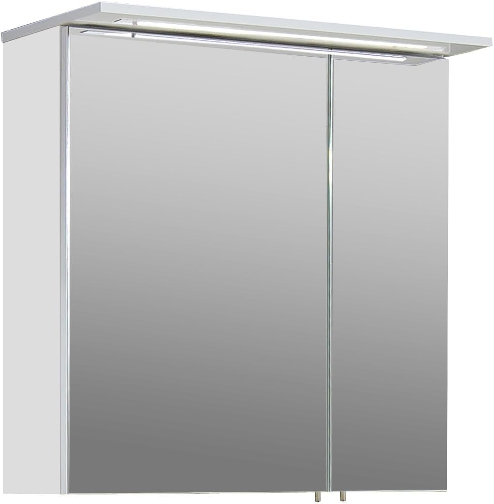 Schildmeyer 126759 Spiegelschrank, melaminharzbeschichtete Spanplatte, weiss, 60 x 15,8 x 72,3 cm 60