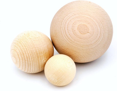 JOWE Holzkugel 15mm aus Buche ohne Bohrung 100 Stück - Kugel aus Holz ohne Loch made in Austria Durc