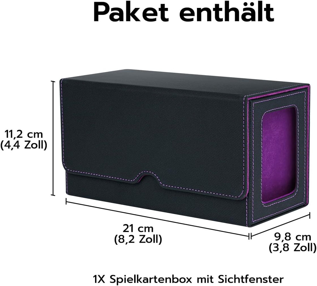 Doppelschicht Card Deck Box für MTG, 2 Commander Displays, passt für 200 Doppelt Eingehüllte Kartens
