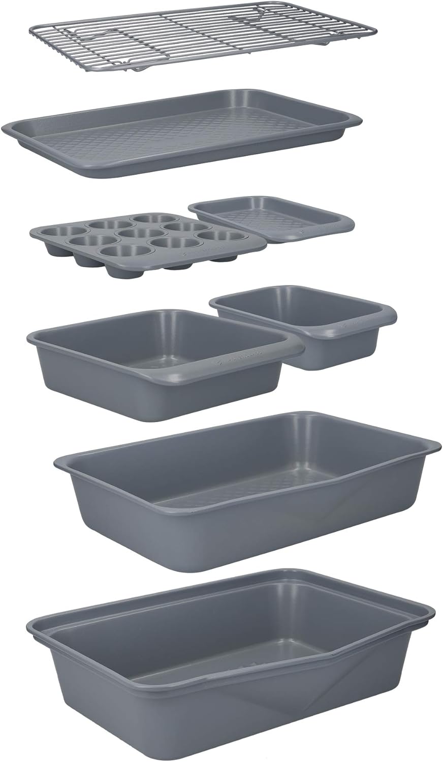 MasterClass Smart Ceramic Roasting Tins mit PTFE-, PFOA- und BPA-freier Antihaftbeschichtung, Karbon