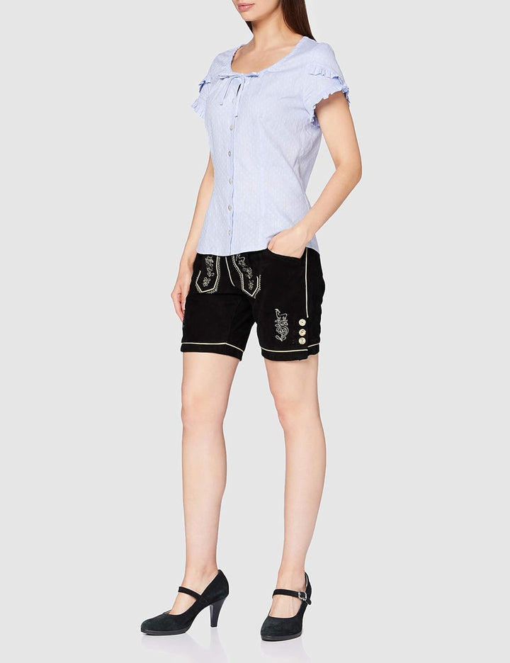 BERWIN & WOLFF TRACHT FOLKLORE LANDHAUS Damen Bluse 34 Hellblau, 34 Hellblau