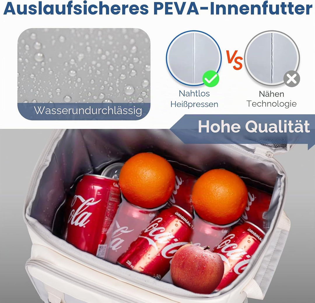 Kühltasche mit Rollen, 50L/ 75 Cans Kühltasche Gross Faltbar und Wasserdicht Kühler, Isoliertasche T