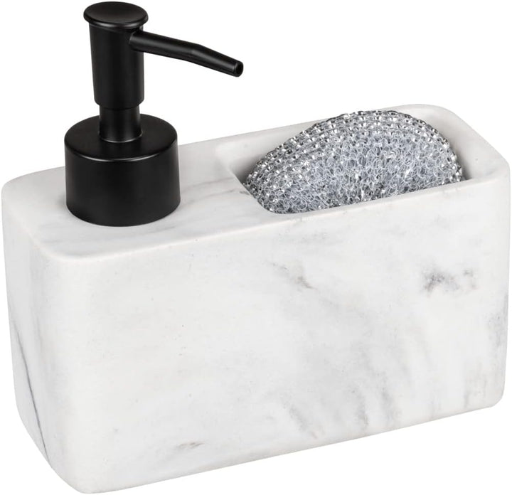 WENKO Spülmittelspender Resa Marmor Weiss, Weiss