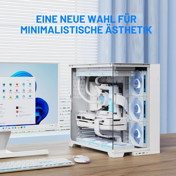 Sirlyr Perlweisses PSU-Verlängerungskabel-Set, massgeschneidertes ummanteltes Netzteilkabel, Mod für