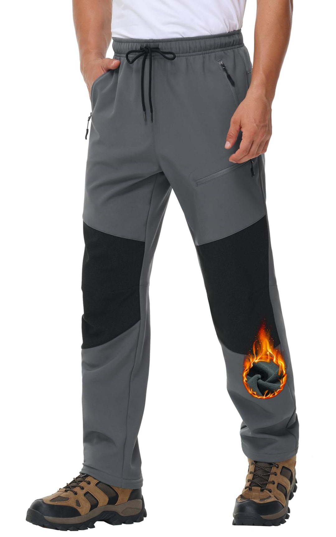 MOCOLY Wanderhose Herren Winter Thermo Jagdhose Skihose Schneehose Thermohose Winterhose Warme Fleec