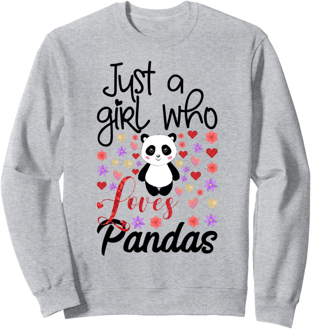 Funny Panda Bear Gift Mom Girls Just A Girl Who Loves Pandas Sweatshirt