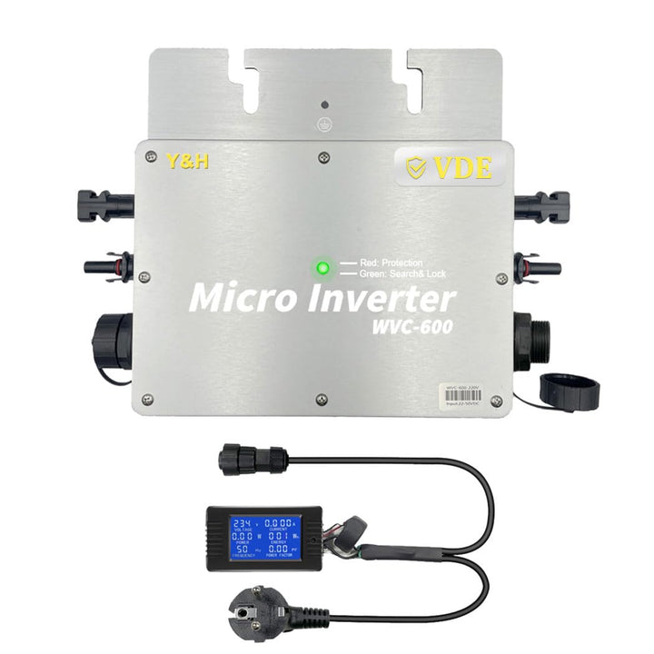 【Versand aus DE】Y&amp;H 600W Mikro Wechselrichter für Balkonkraftwerk IP65-Wasserdichter Netzeinspeisung
