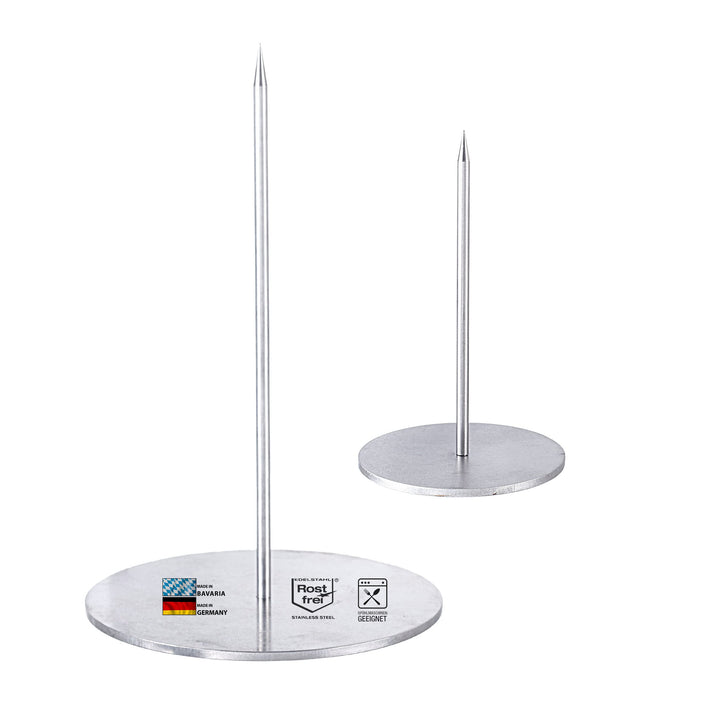 2'er Set Premium BBQ Grillspiess Gyrosspiess Grösse S und L | Dönerspiess Edelstahl | massiver unive