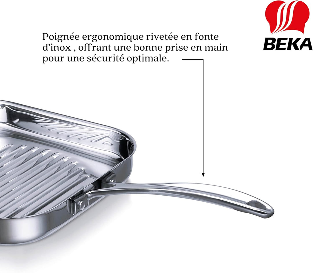 Beka Grillpfanne CHEF, 26,5 x 26,5 cm, für alle Herdarten (auch Induktion)