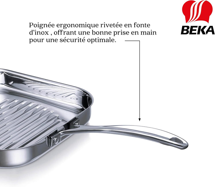 Beka Grillpfanne CHEF, 26,5 x 26,5 cm, für alle Herdarten (auch Induktion)