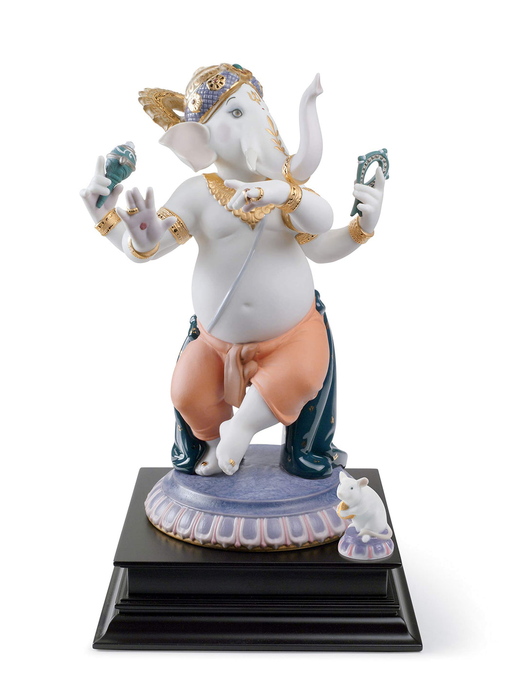 LLADRÓ Figur Tanzender Ganesha. Limitierte Auflage. Ganesha. Porzellan.