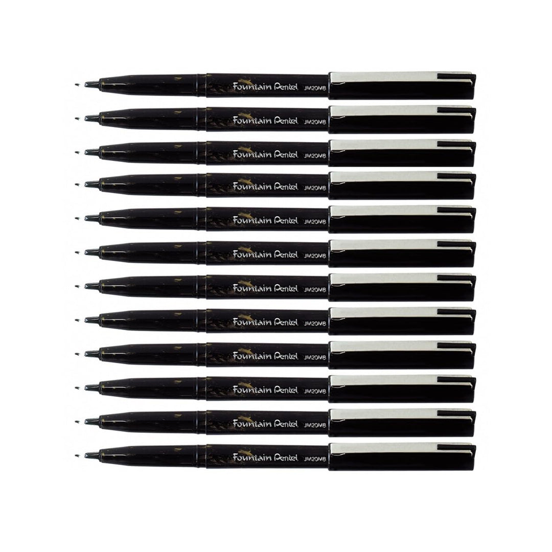 Pentel Fountain 12 Stück schwarz 1 Schwarz, 1 Schwarz