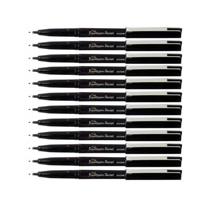 Pentel Fountain 12 Stück schwarz 1 Schwarz, 1 Schwarz