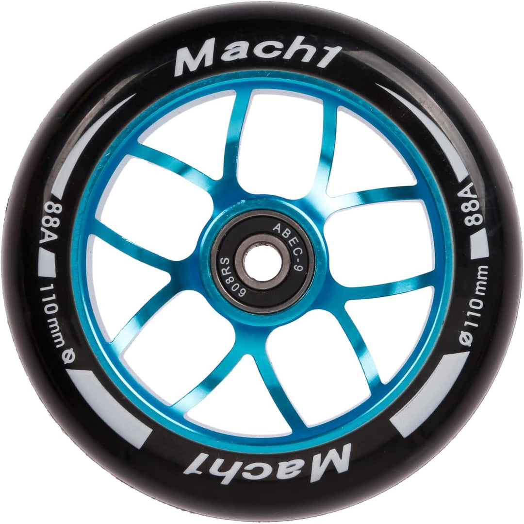 2 Stück 110x24mm Mach1 Stuntscooter Alu aluminium Rollen-Set inklusive Kugellager + Spacer - Cityrol