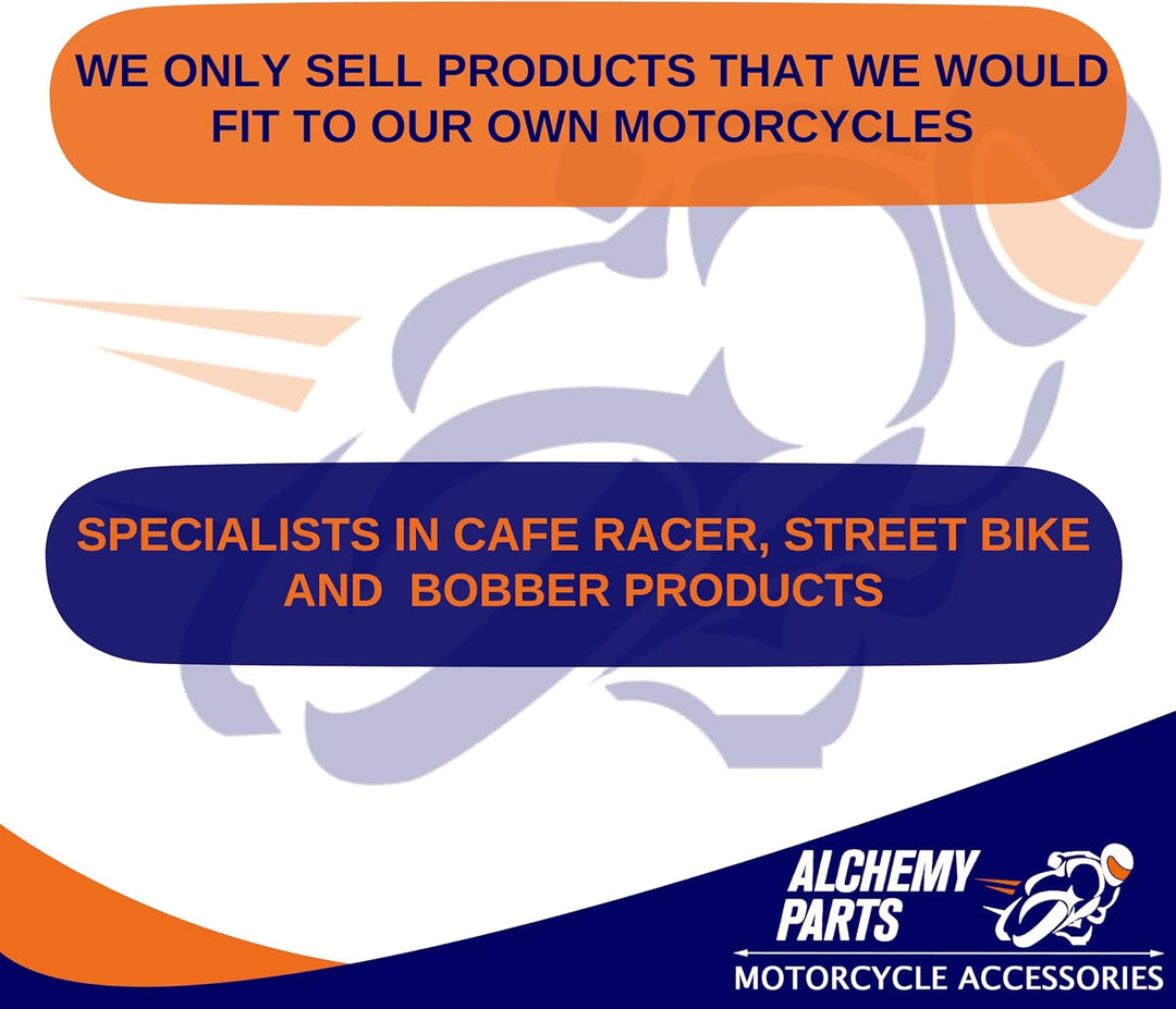 Alchemy Parts Motorrad-Scheinwerfer, 165 mm Durchmesser, universell passend für Retro-Café-Racer, Cu