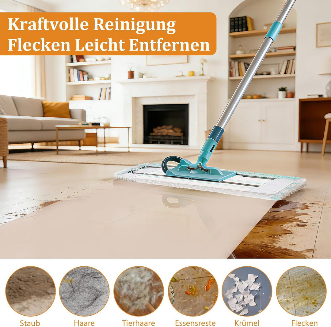 6 Pack Bodenwischer Ersatzbezug für Leifheit Profi XL, für alle Bodenarten | Kompatibel mit Leifheit