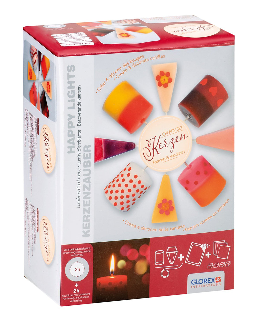 GLOREX 6 8650 102 - Kreativset zum Formen und Verzieren von Kerzen, Komplettset zum Kerzengiessen, t