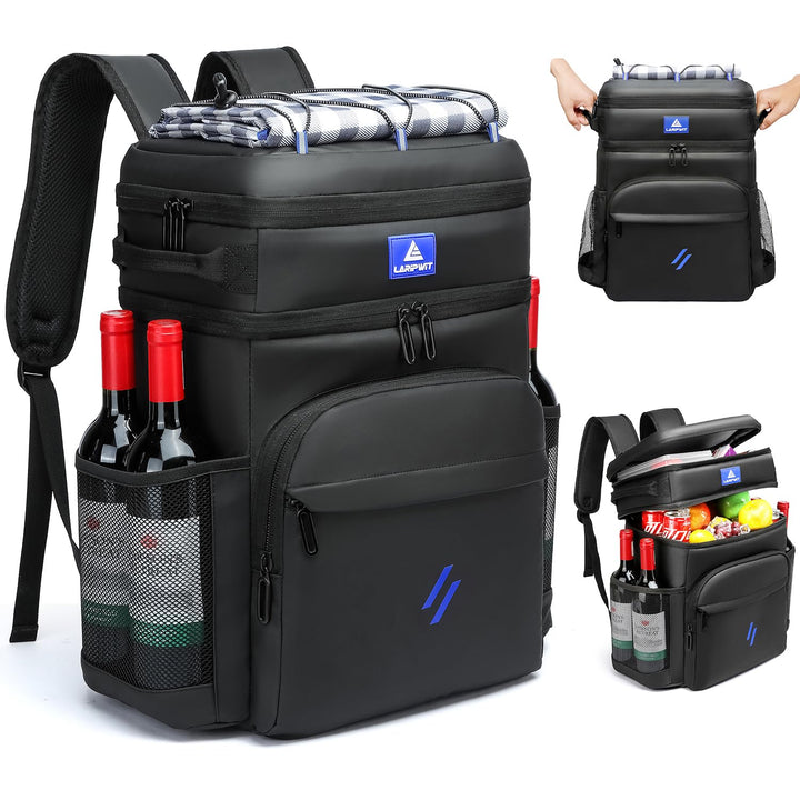 Laripwit Kühlrucksack 54 Dosen Thermo Kühltasche Rucksack Gross Isolierte Doppeldeck mit Kühlfach fü