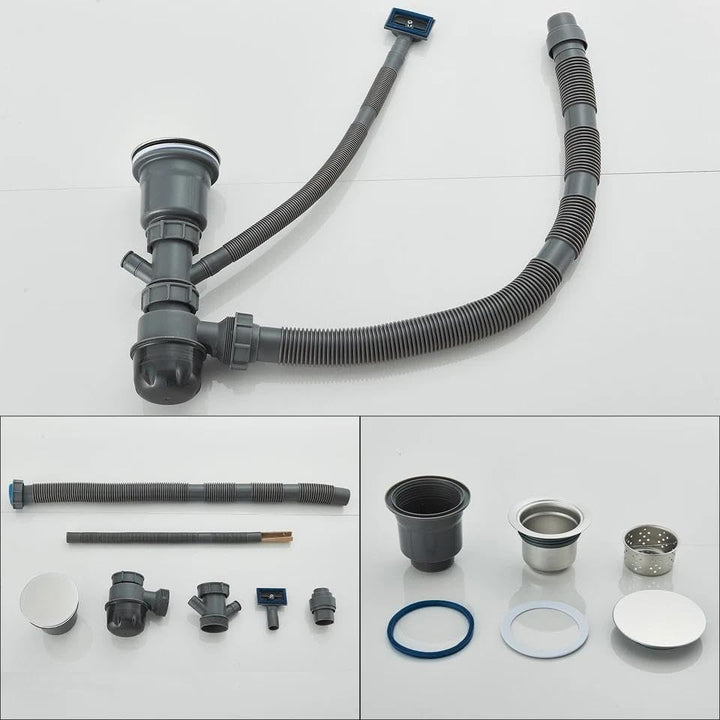 Edelstahl Küchenspüle Einbauspüle mit Wasserfallarmatur Spülbecken und Küchenarmatur Set Wasserfall