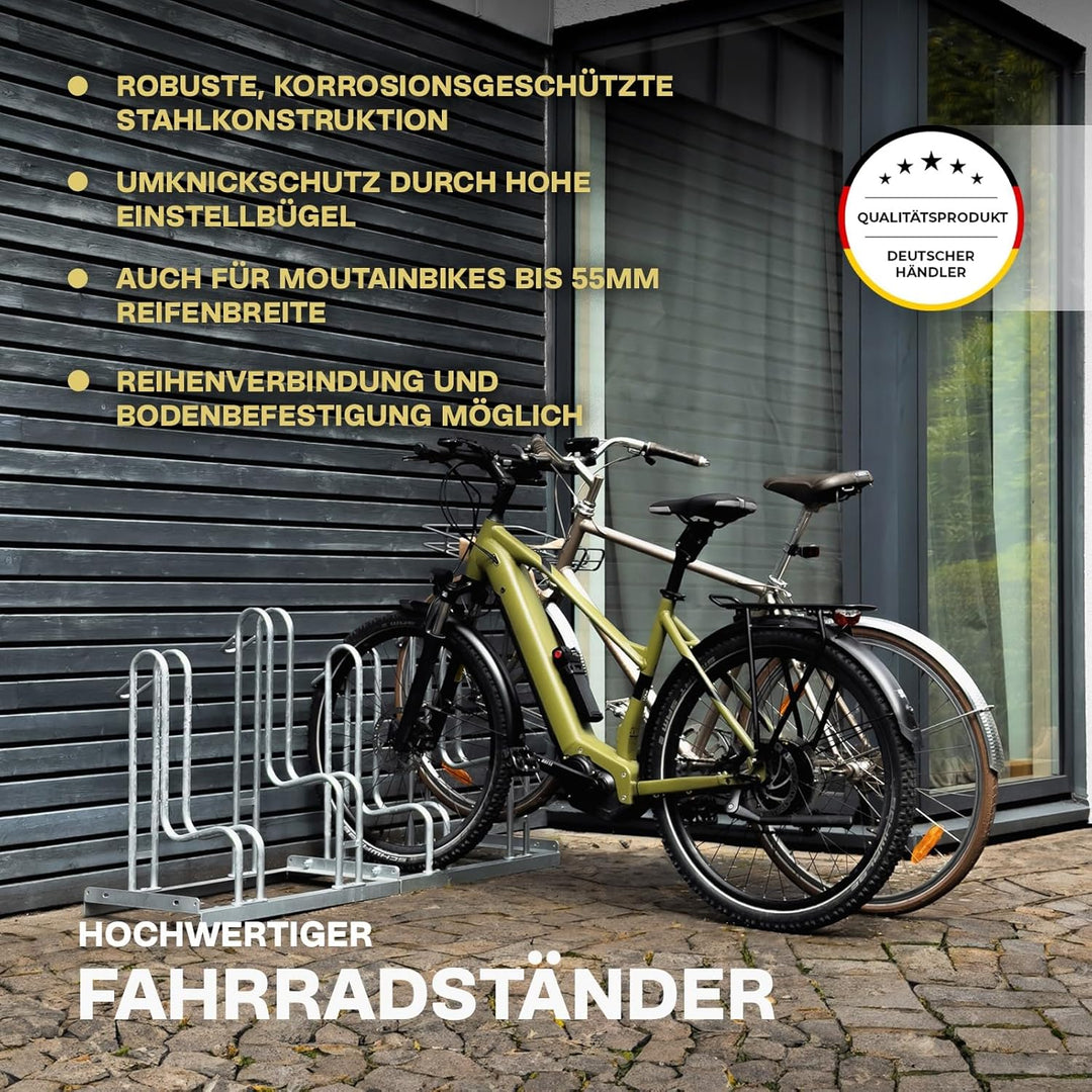 Dreifke® Hochwertiger Fahrradständer Standparker 4055 | Sicherer Radständer auch für Mountainbikes &
