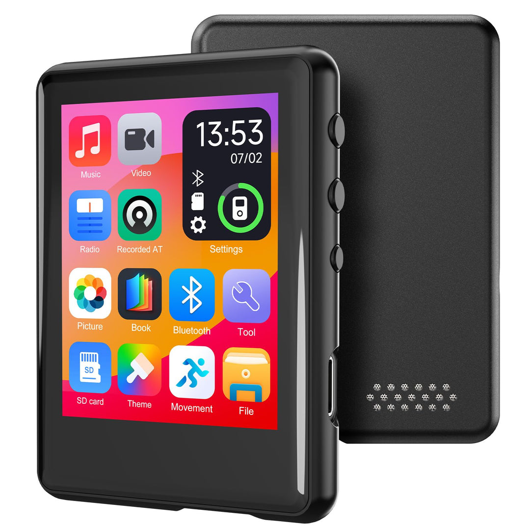 Mp3 Player with Bluetooth5.4,Portable Music Player with Speaker,FM Radio,Voice Recording,Earphones,f