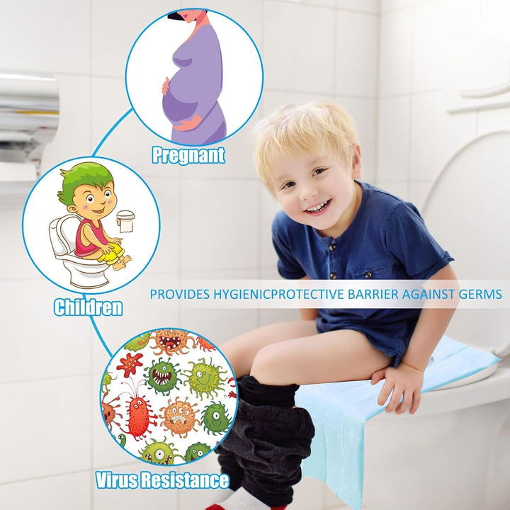 60 Stück Einweg Toilettenauflage, Einweg Toilette Auflage,Toiletten Sitzbezug für Kinder und Erwachs