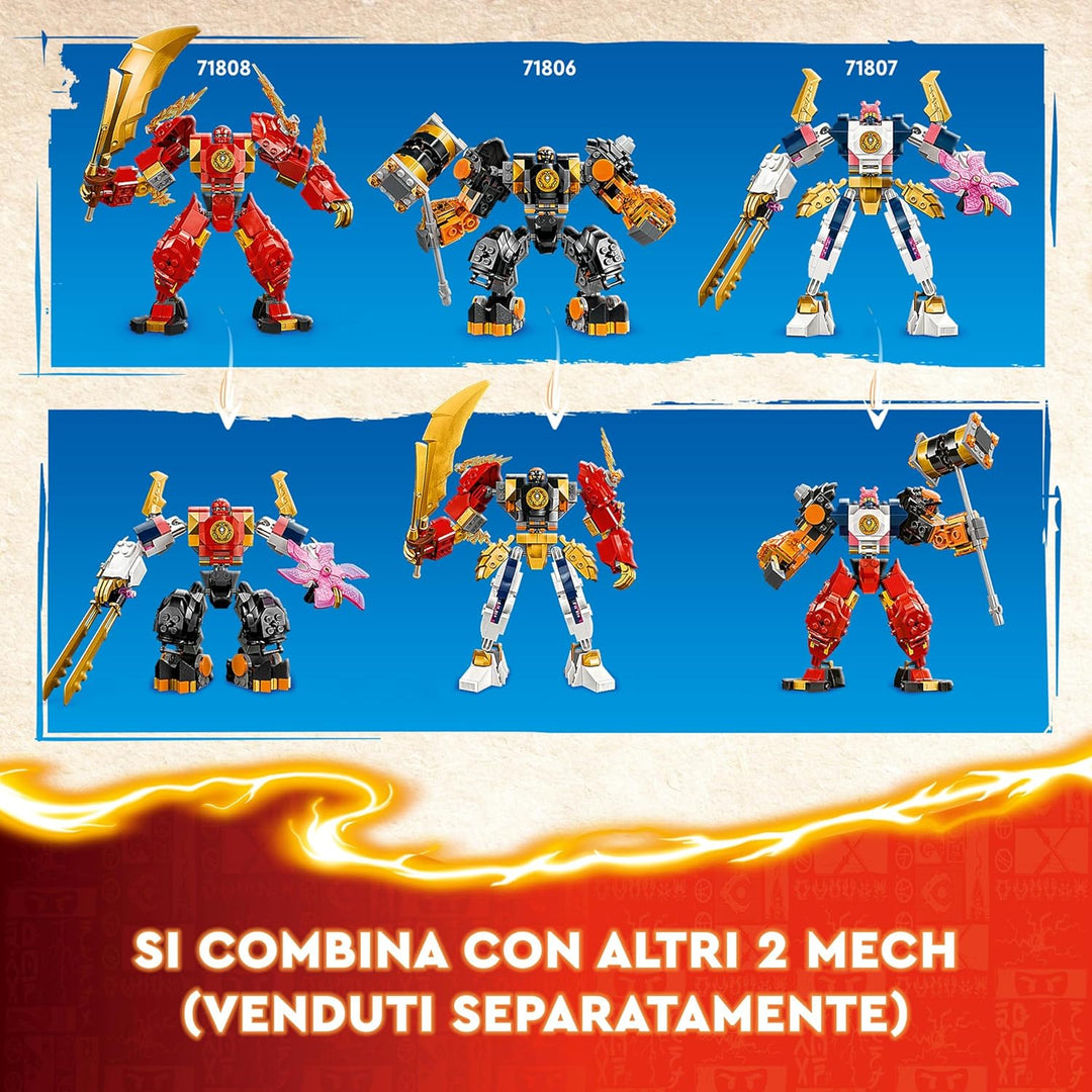 LEGO NINJAGO Kais Feuermech, Actionfiguren-Spielzeug für Kinder & NINJAGO Jay Battle Mech, Ninja-Spi