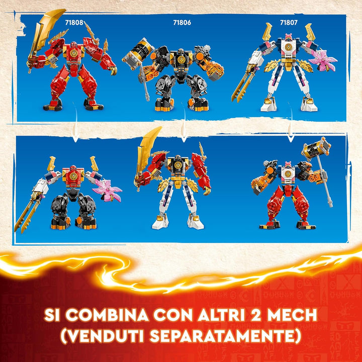 LEGO NINJAGO Kais Feuermech, Actionfiguren-Spielzeug für Kinder & NINJAGO Jay Battle Mech, Ninja-Spi