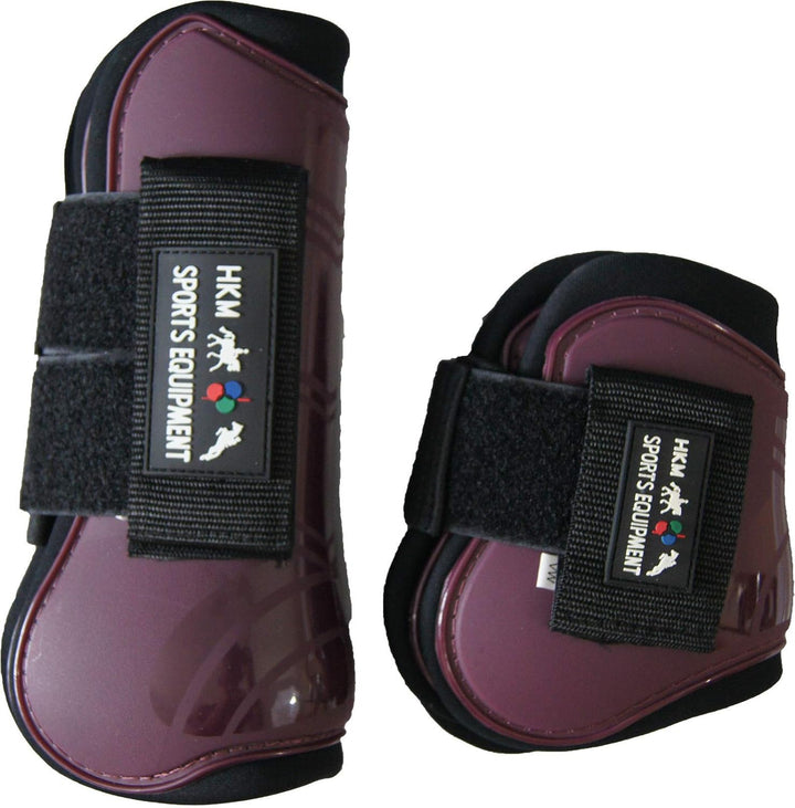 HKM 561240 Springgamaschen und Streichkappen, 4er Set Pony Schwarz/Schwarz, Pony Schwarz/Schwarz