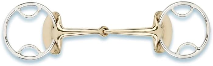 Stübben Gebiss 2263 Golden Wings Trense 4 in 1 einfach gebrochen 10,5 cm - 14 mm - Sweet Copper, 10,