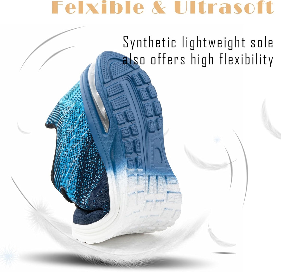 Hitmars Sportschuhe Herren Damen mit Luftkissen Gr.36-48, 37 EU 1 Blau