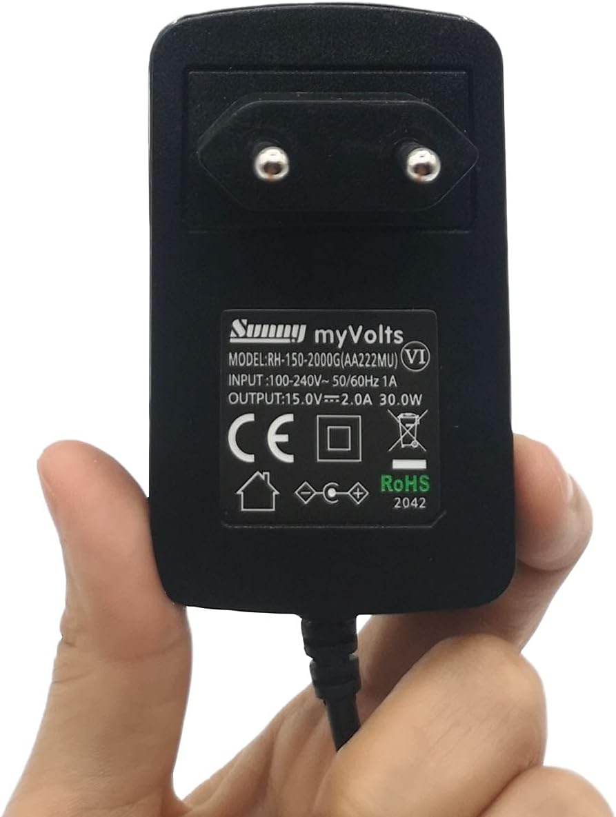 MyVolts 15V EU-Netzteil kompatibel mit Rode Rode Rodecaster Pro Vorverstärker Standard, Standard