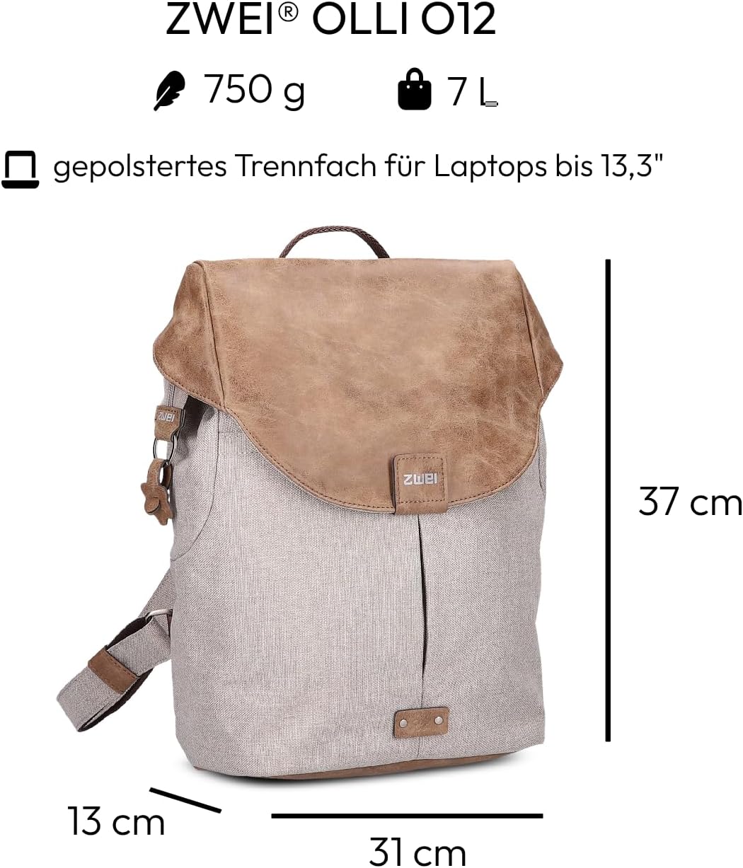 Zwei O12 Rucksack Creme, Creme