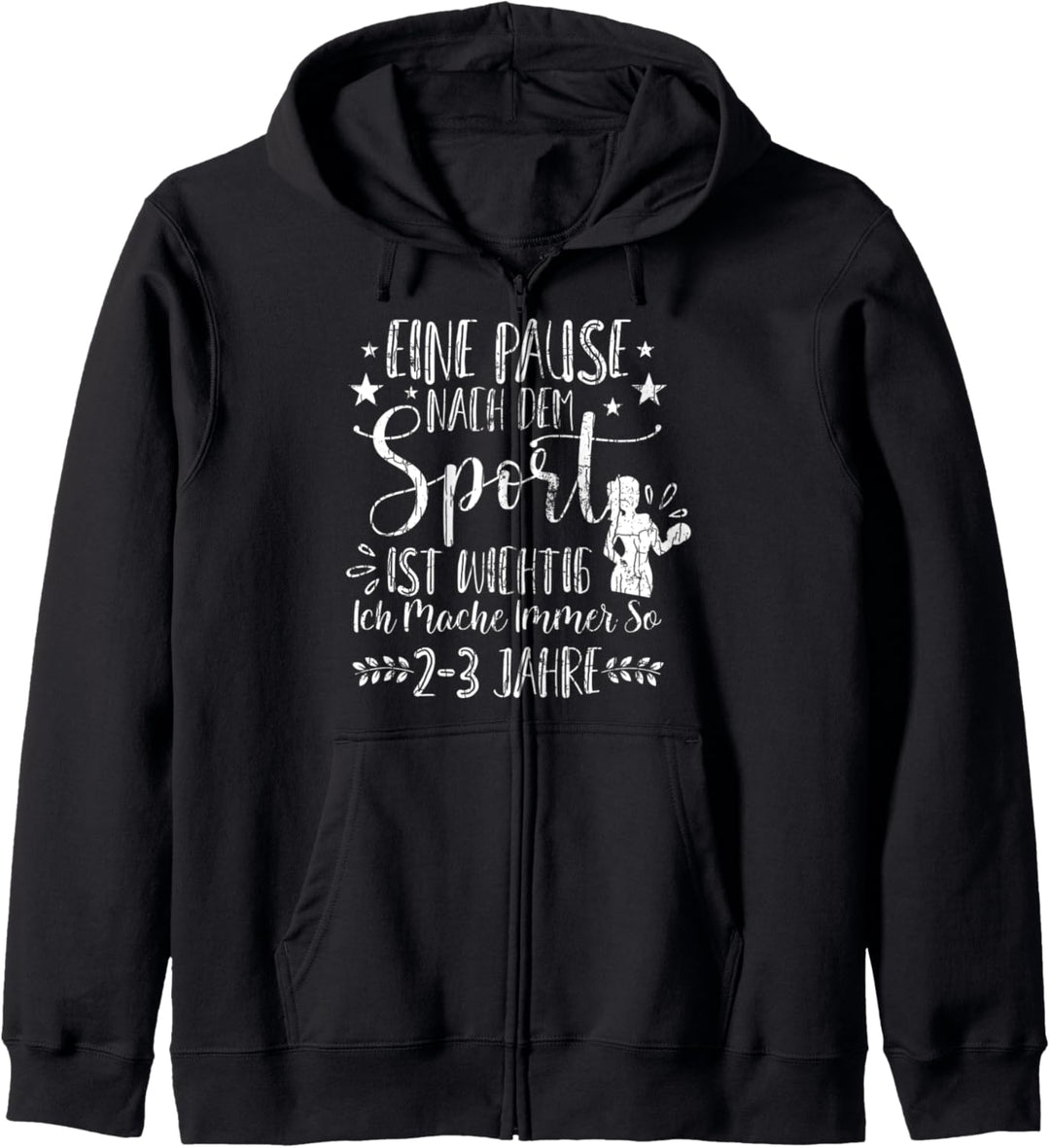 Lustiger Spruch Geschenk Fitness Faul Gym Sarkasmus Kapuzenjacke