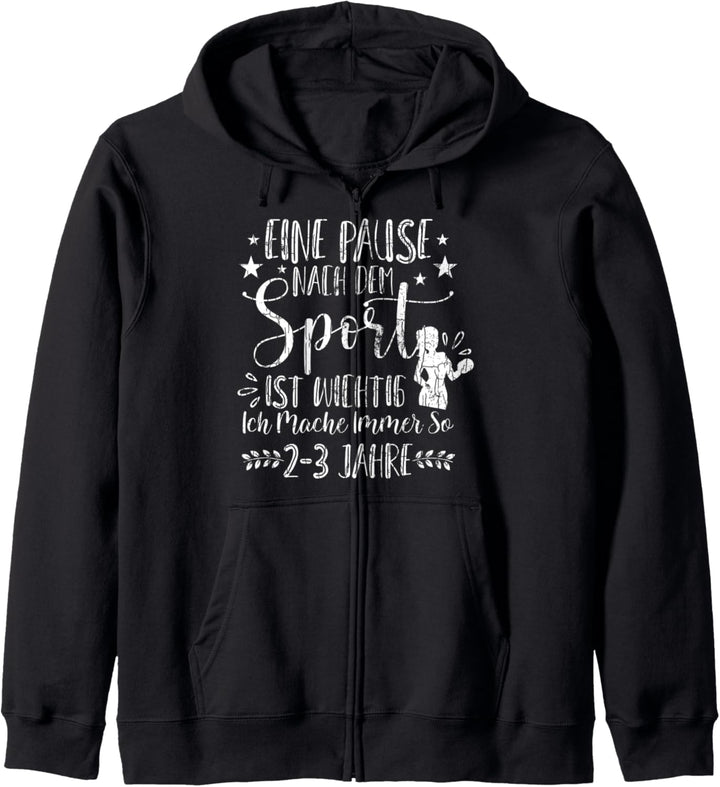Lustiger Spruch Geschenk Fitness Faul Gym Sarkasmus Kapuzenjacke