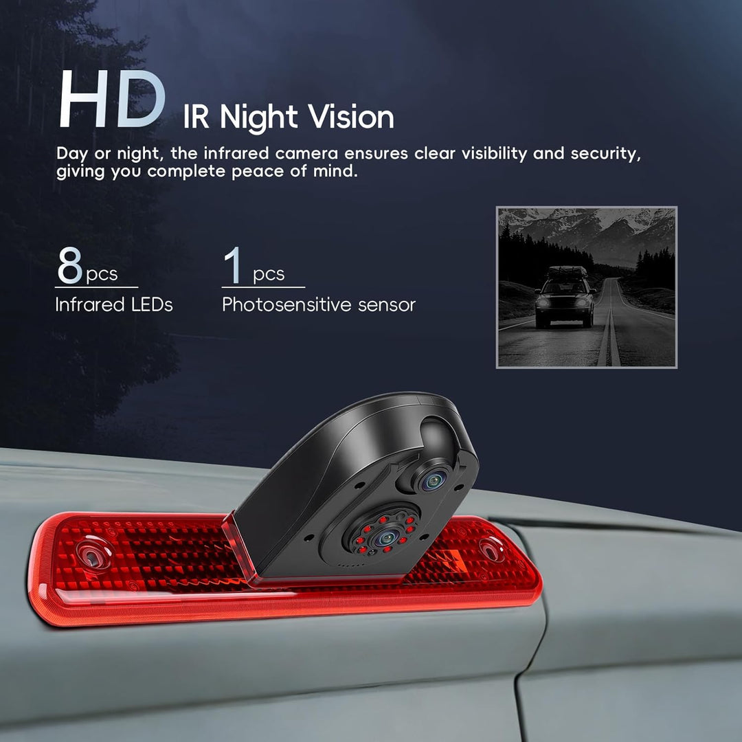 SIXWIN 720P Rückfahrkamera mit Bremsleuchten-Integration – Dual-Kamera-System für Citroën Jumpy | Pe