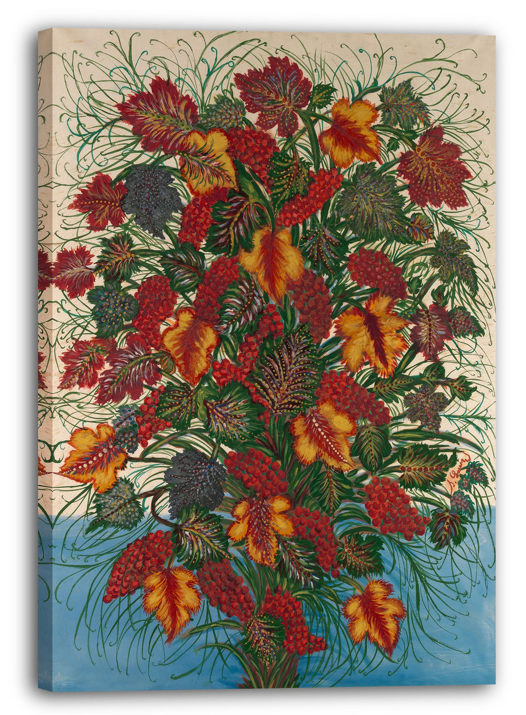 Printed Paintings Leinwand (80x120cm): Séraphine Louis - Der grosse Blumenstrauss 80x120 cm, 80x120