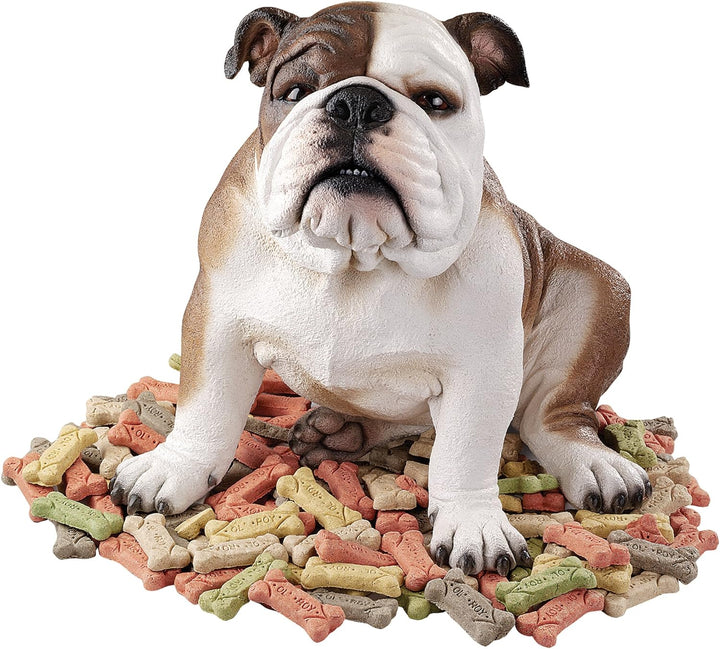 Design Toscano Buster die Bulldogge Britische Gartenstatue, Polyresin, vollfarbe, 40.5x35.5x35.5 cm,