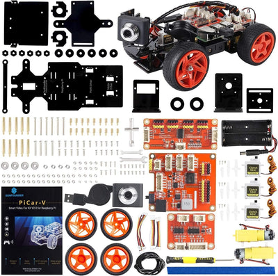 SUNFOUNDER Smart Video Car Kit V2.0 für Raspberry Pi 4 Model B 3B+ 3B Roboter Bausatz mit Graphical