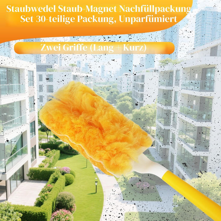 32 Stück für Swiffer Duster Staubmagnet Nachfüllpack Set, 360° für Swiffer staubmagnet nachfüllpack,
