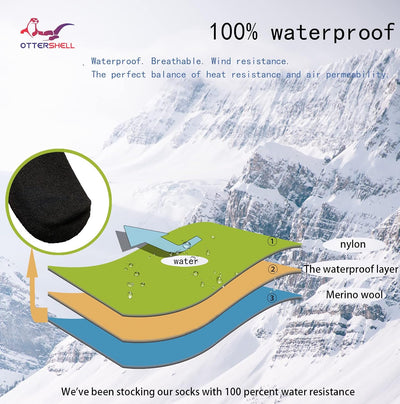 OTTERSHELL Wasserdichte Socken Damen und Herrn. Geeignet für Outdoor-Aktivitäten wie Golf, Radfahren
