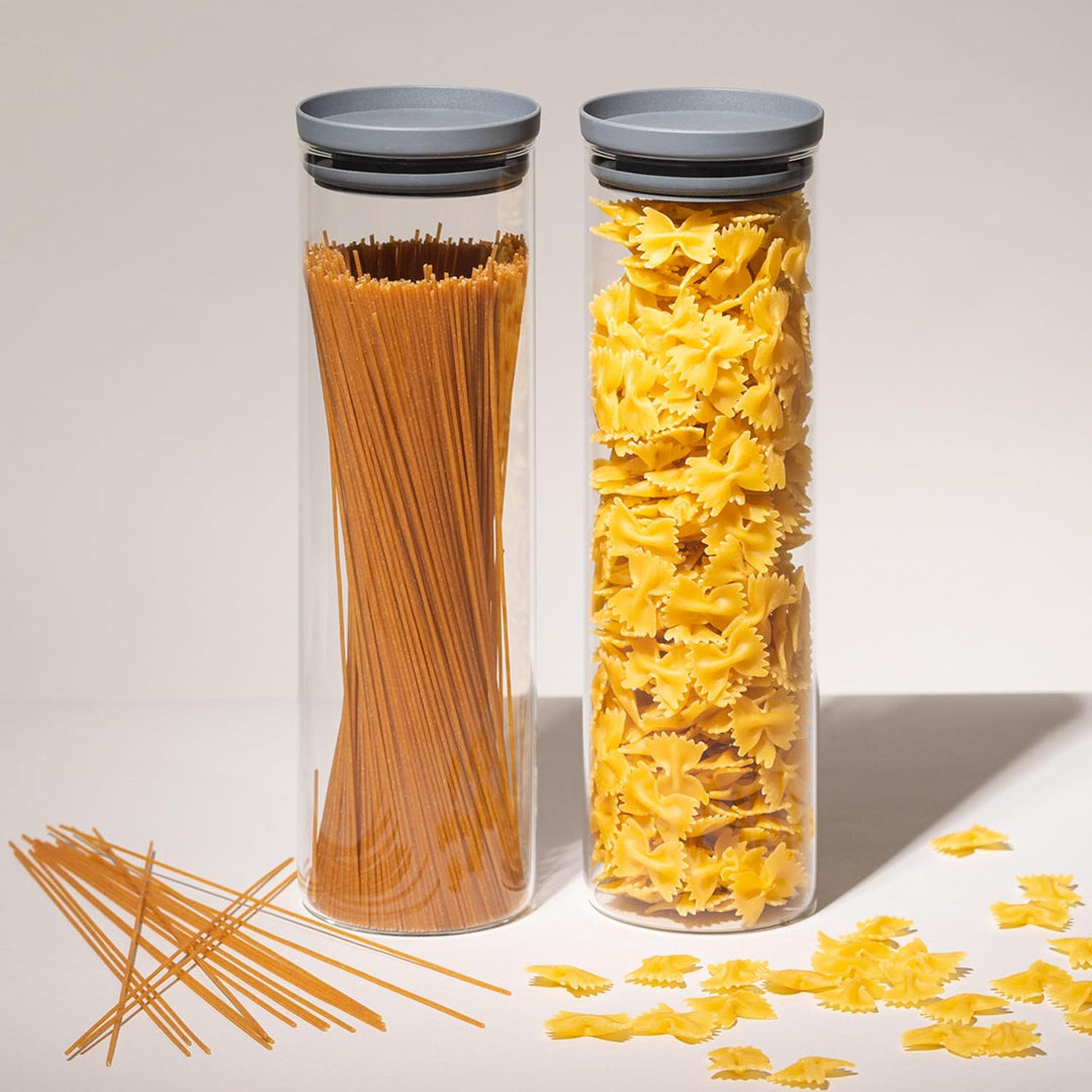 HATTY HAYS Vorratsgläser mit Deckel luftdicht [2x1700ml] BPA-FREI | mottensichere Vorratsdosen | Spa