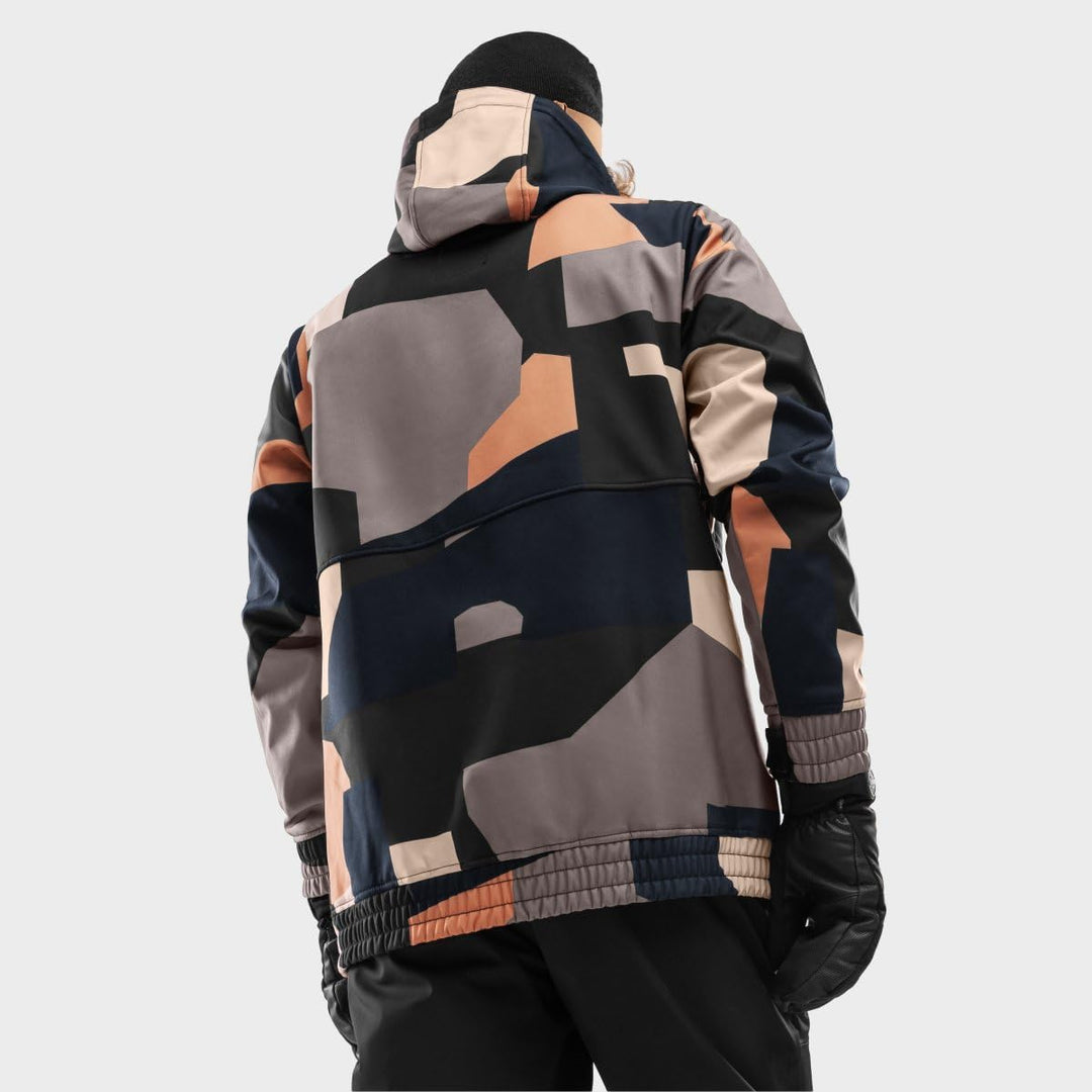 SIROKO W1 Ski- &amp; Snowboardjacke Herren Wasserdicht Wärmeschutz Fronttasche Wintersport XXS Schwarz/B