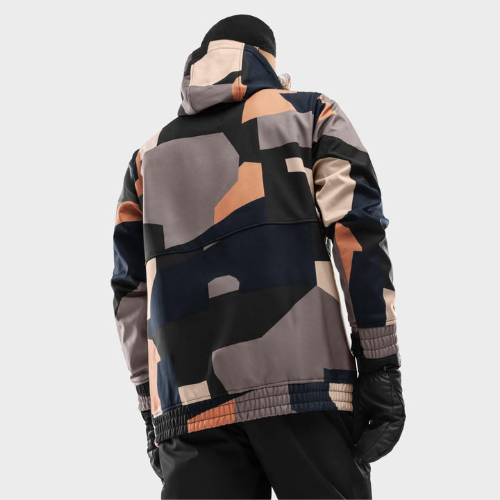 SIROKO W1 Ski- &amp; Snowboardjacke Herren Wasserdicht Wärmeschutz Fronttasche Wintersport XXS Schwarz/B